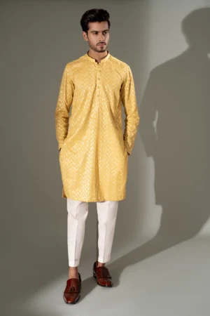 Pastel Yellow Kurta Pajama Set