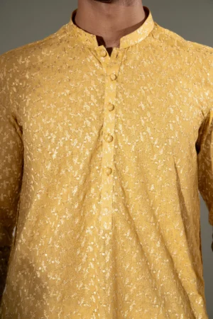 Pastel Yellow Kurta Pajama Set