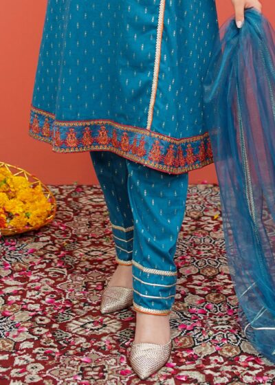 Cotton Embroidered 3 Piece Suit | 8375 - Image 2