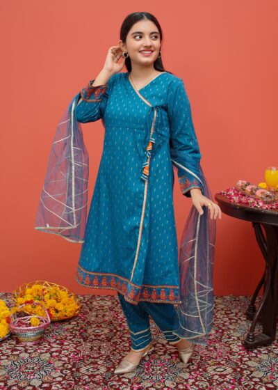 Cotton Embroidered 3 Piece Suit | 8375 - Image 6
