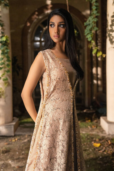 Crystal Lace Gown With Jumpsuit - Image 2