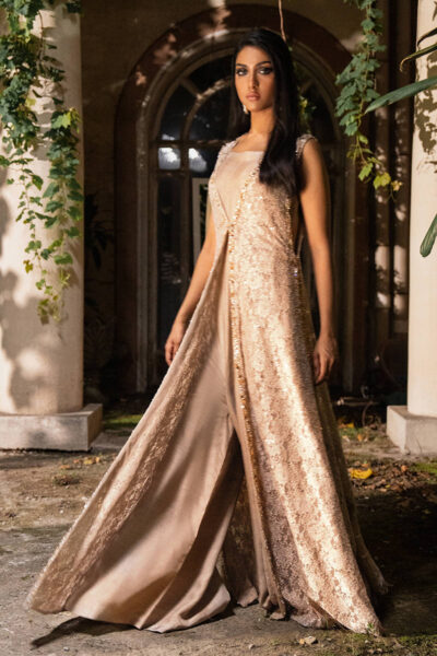 Crystal Lace Gown With Jumpsuit - Image 5