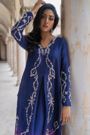 Midnight Ombre Silk With Pants