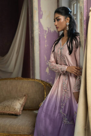Lilac Ombre Silk With Pants