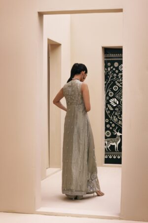Emaan Silver Grey Coat