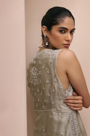 Emaan Silver Grey Coat