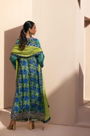Sabeen Turquoise Gotaa Kaftan
