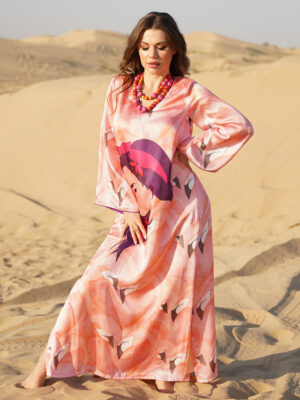 Flamingos Pink Kaftan