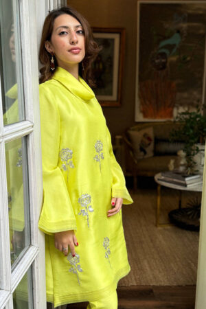 Mukesh Lime Rose With Pants