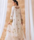 Khayal by Shaista Hasan - Glistening Pearl - Shimmer Georgette - 3 Piece - Image 2