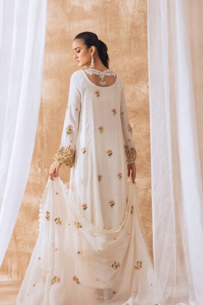 Khayal by Shaista Hasan - Glistening Pearl - Shimmer Georgette - 3 Piece - Image 2