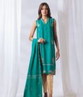 Khayal by Shaista Hasan - Persian Green - Silk Net - 3 Piece