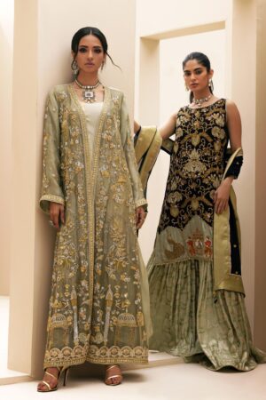 Maheen Sea Green Silk Set