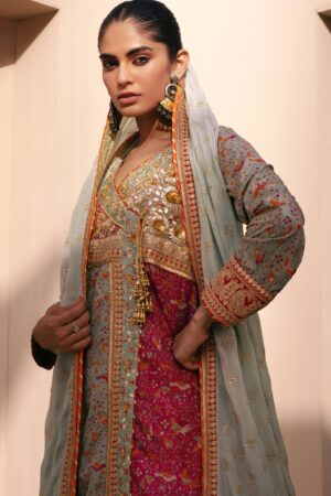 Nayab Red Turquoise Angarkha