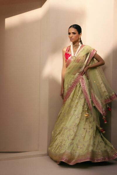 Hira Sea Green Lehenga - Image 2
