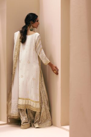 Zarmeen White Chikankari Dhaka