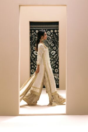 Zarmeen White Chikankari Dhaka