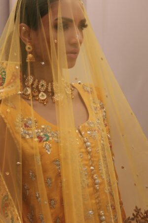 Nargis Yellow Dhaka Pant Set