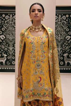 Nargis Yellow Dhaka Pant Set