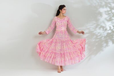 True Pink Floral Skirt Set - Image 2