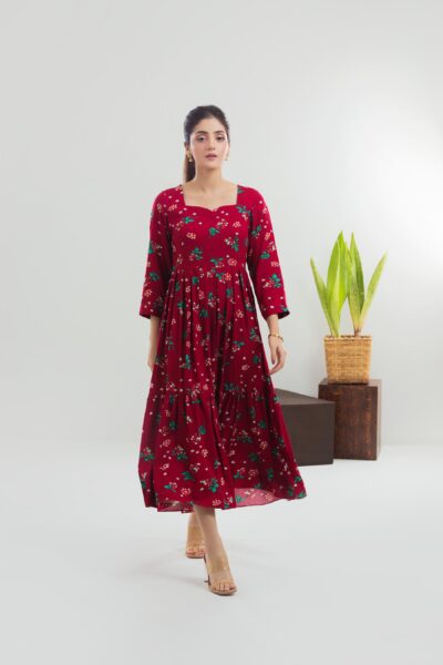 Berry Blush Long Dress - Image 2