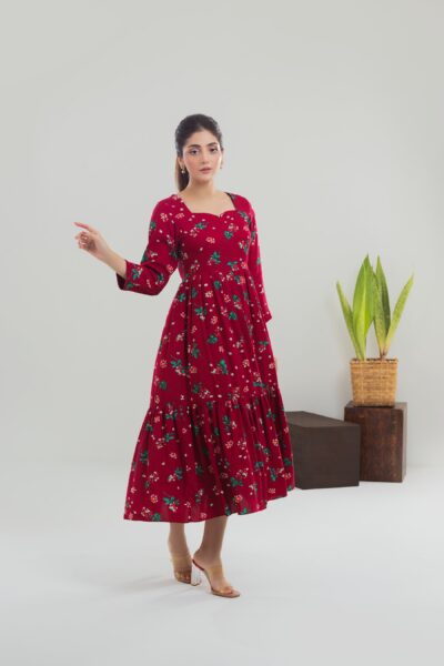 Berry Blush Long Dress - Image 4