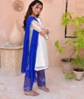 White Short Frock Stitched - Image 5