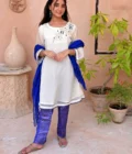 White Short Frock Stitched
