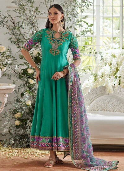 Ilyana Sea Green Kalidaar - Image 3