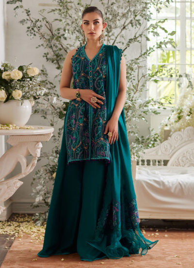 Ruya Emerald Shirt and Dupatta - Image 4