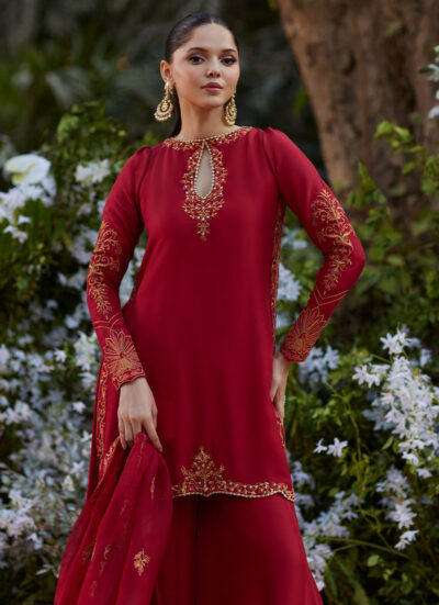 Guzayn Scarlett Shirt and Dupatta - Image 4