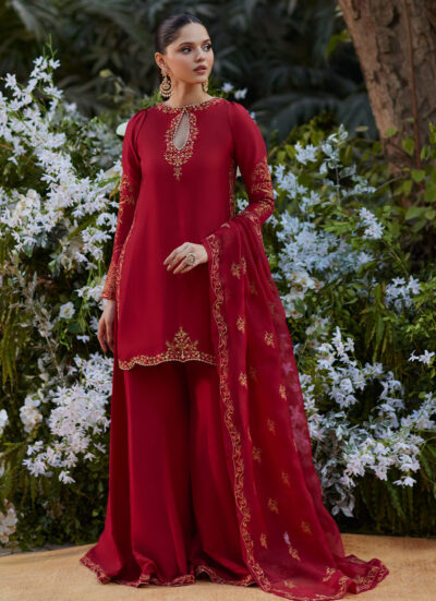 Guzayn Scarlett Shirt and Dupatta - Image 5