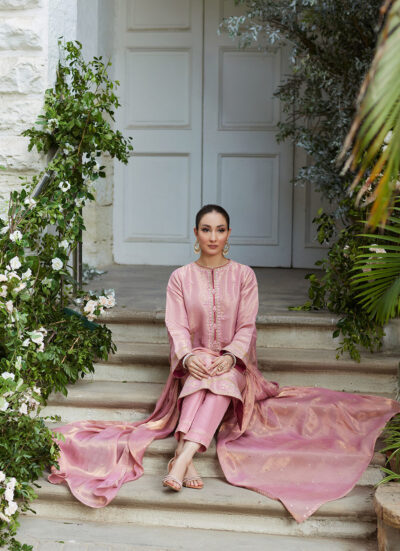 Cisel Pink Shirt and Dupatta - Image 3