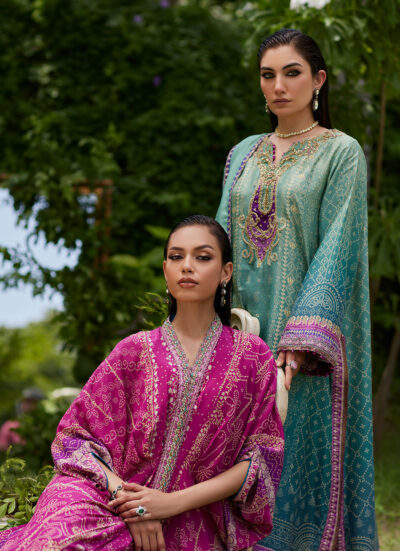 Leisha Teal Ombre Shirt And Dupatta - Image 9