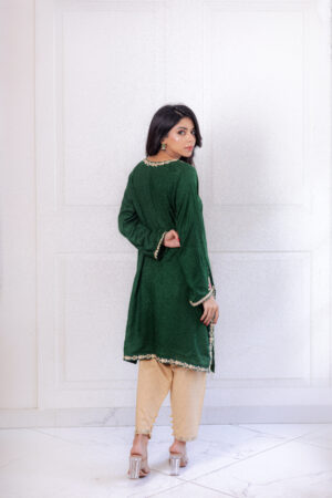 Anvaya Green Beige Shawl Set