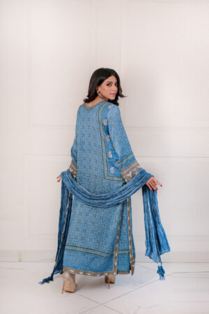 Anvaya Green Beige Shawl Set