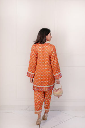 Raeza Rust Gold Blockprint Set