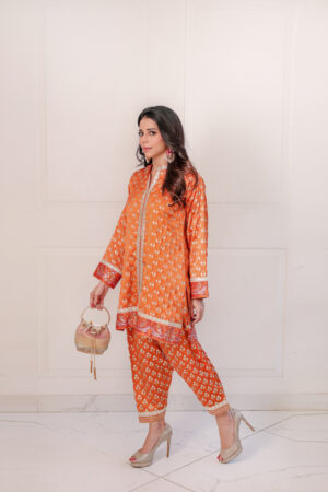 Raeza Rust Gold Blockprint Set