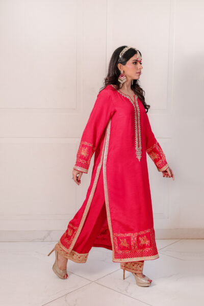 Shana Red Dori Silk Set - Image 3