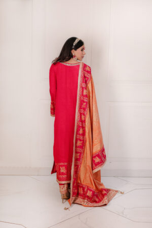 Shana Red Dori Silk Set
