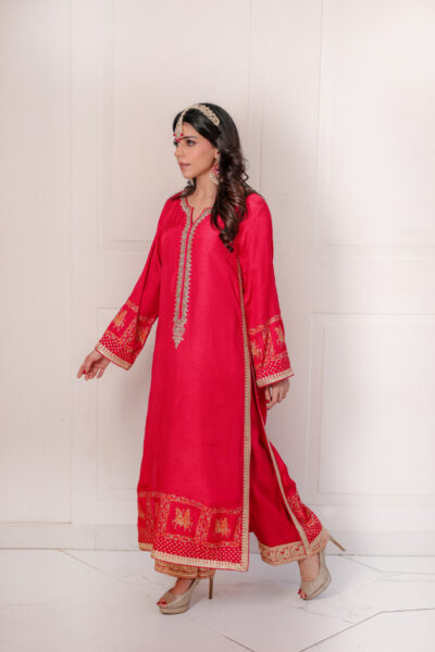 Shana Red Dori Silk Set - Image 2