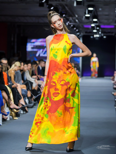 Marilyn Orange Dress - Image 6