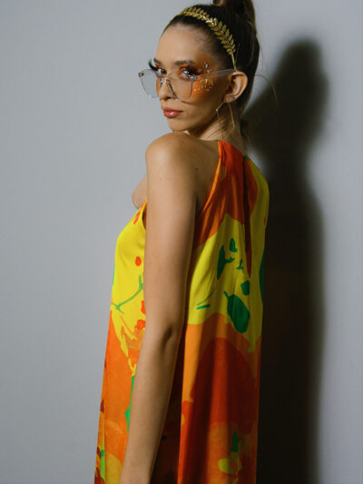 Marilyn Orange Dress - Image 8