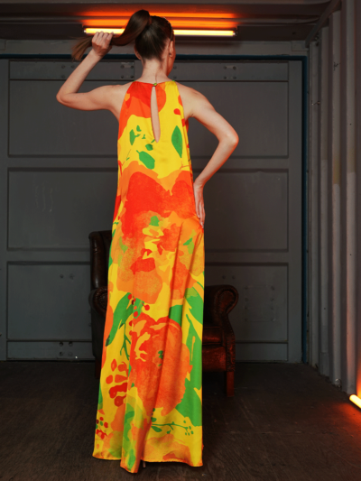 Marilyn Orange Dress - Image 9