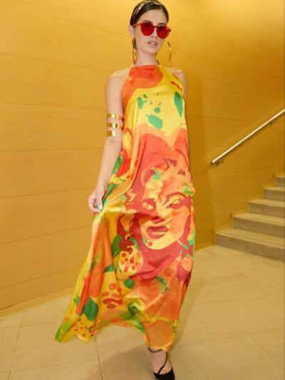 Marilyn Orange Dress - Image 12