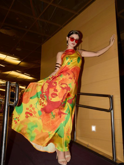 Marilyn Orange Dress - Image 3