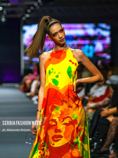 Marilyn Orange Dress - Image 7