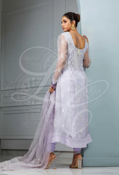 Lavender Peshwas With Churidar - Image 3