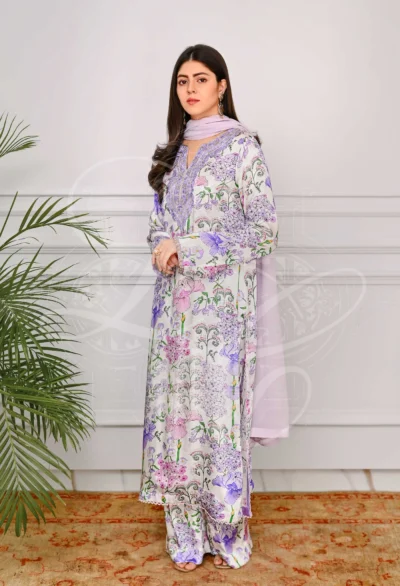 Lavender Printed Co Ord Set
