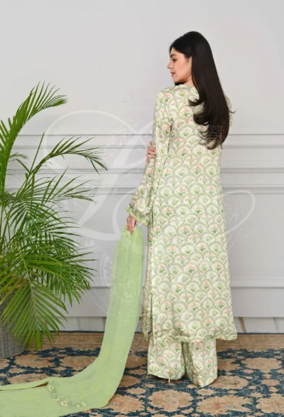 Lime Green Printed Co Ord Set - Image 3
